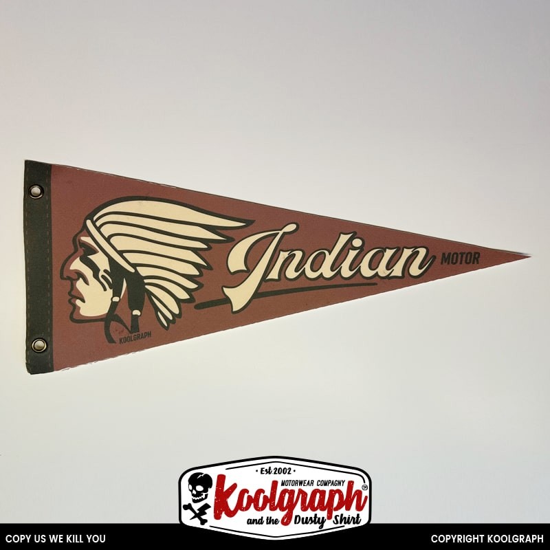 pennant fanion koolgraph kustom kulture retro vintage decoration indian motorcycles Racer