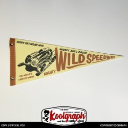 pennant fanion koolgraph kustom kulture retro vintage decoration Wild Speedway