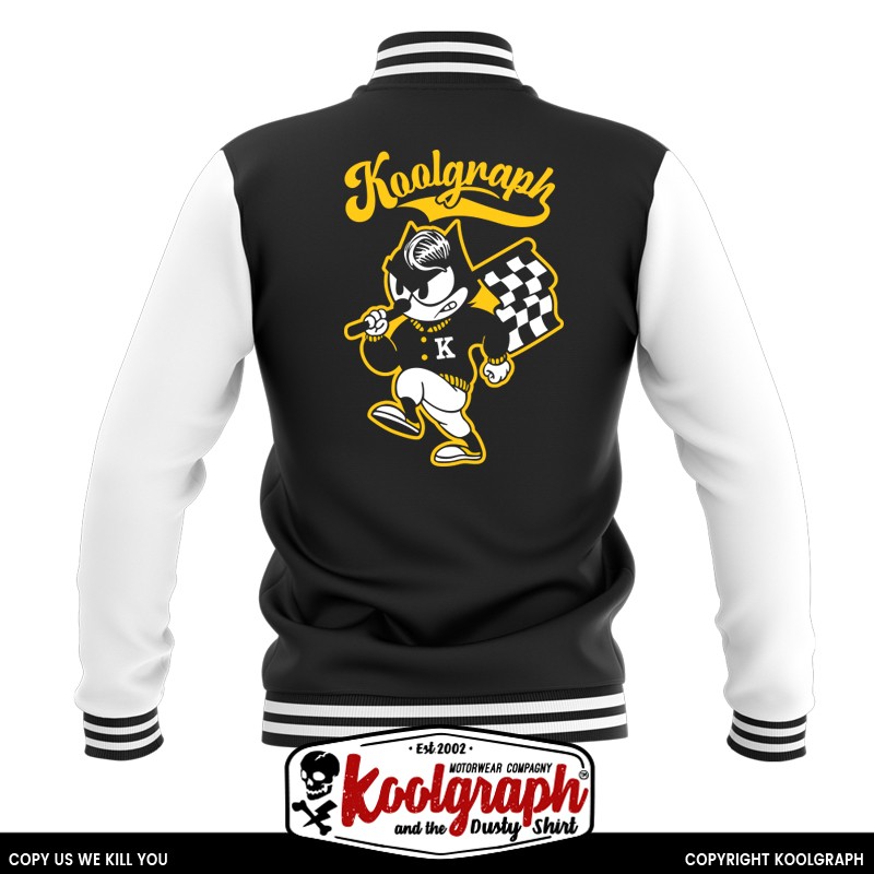 blouson teddy baseball college universite koolgraph kustom kulture rock n roll rockabilly woody