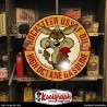 plaque publicitaire metal retro vintage decoration Coyote Rocketeer