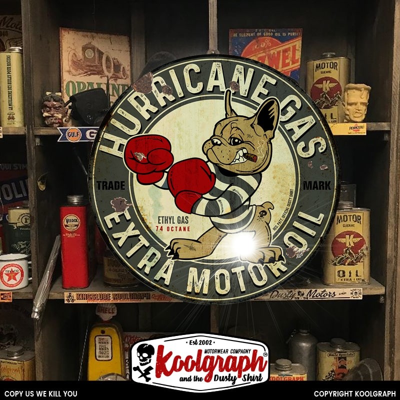 plaque publicitaire metal retro vintage decoration Hurricaine Bouli