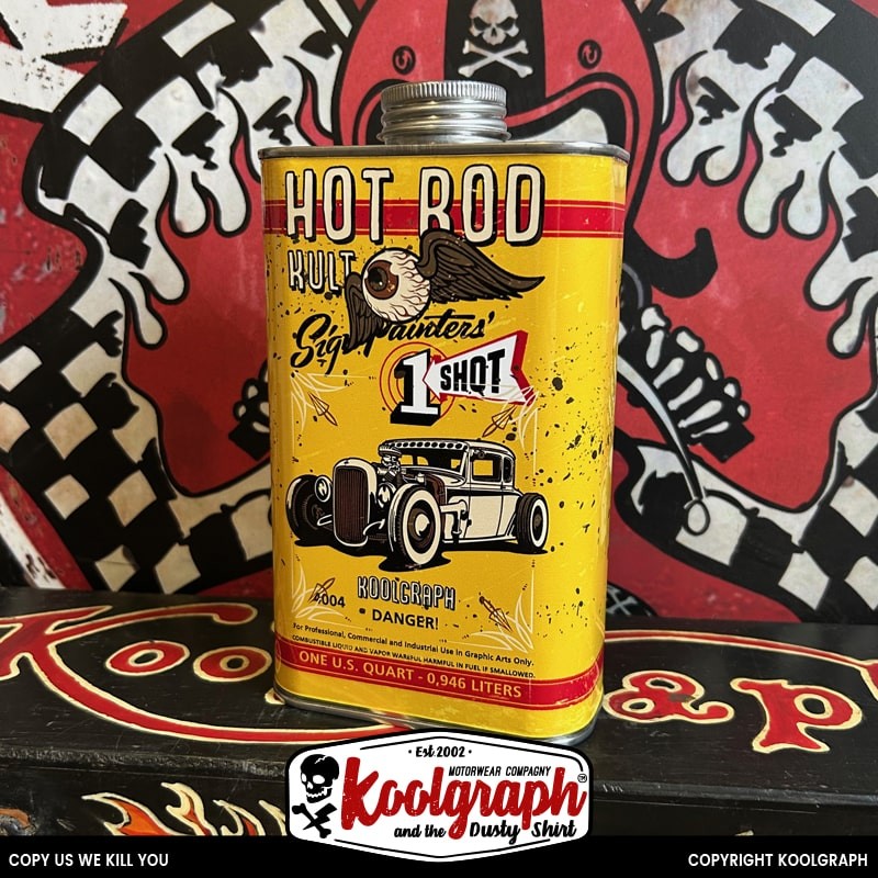 Bidon Vintage Huile retro decoration One Shot Hot Rod