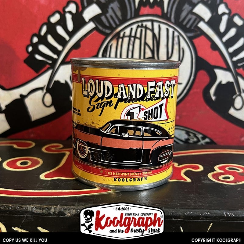 bidon vintage one shot kustom kulture koolgraph Custom car