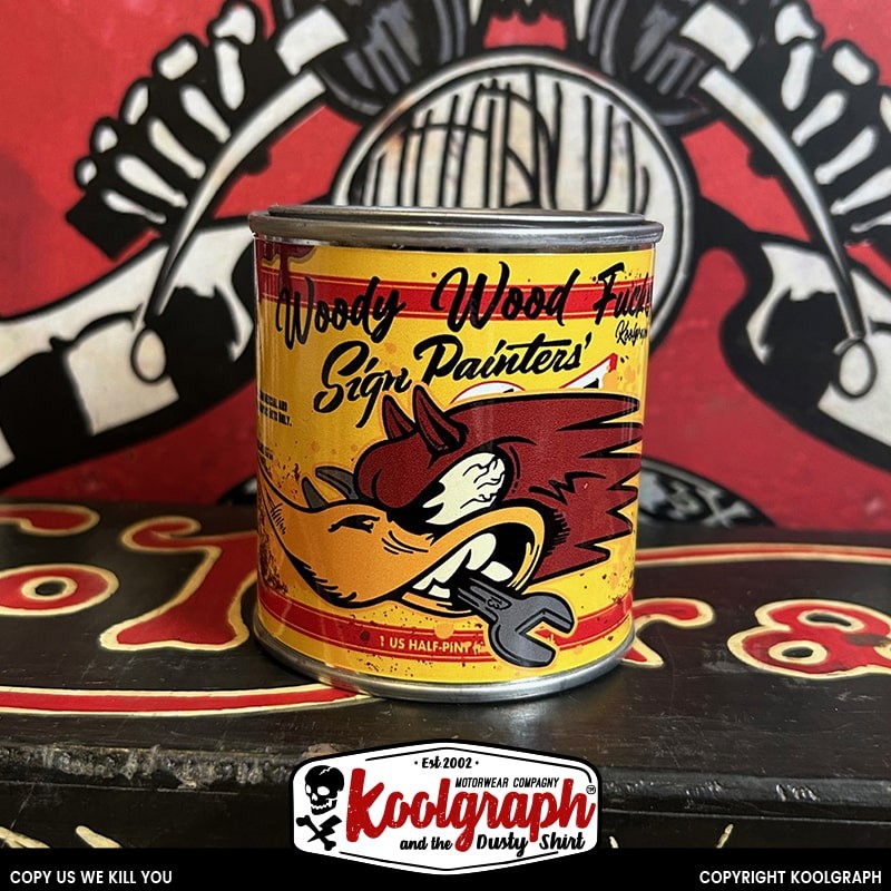 bidon vintage one shot kustom kulture koolgraph Woody Racer