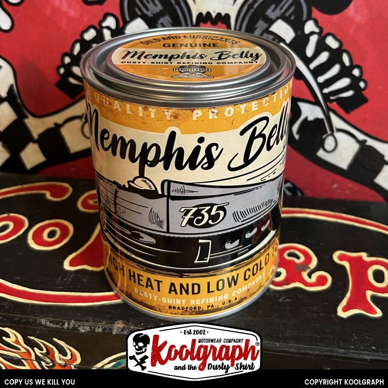 bidon vintage pot graisse kustom kulture koolgraph Memphis Belly Tank