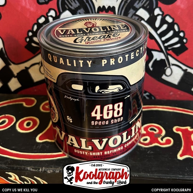 bidon vintage pot graisse kustom kulture koolgraph Hot Rod 468