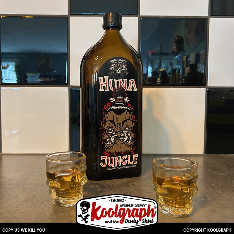 Bouteille Aperitif Contrebande  shrunken Juice tete coupe jungle tiki Bouteille apothicaire Tiki Huna