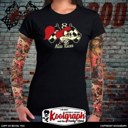kustom kulture rockabilly tshirt femme koolgraph woody girl racer