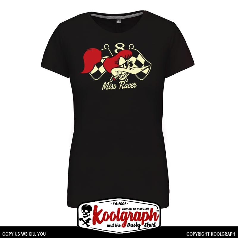 kustom kulture rockabilly tshirt femme koolgraph woody girl racer