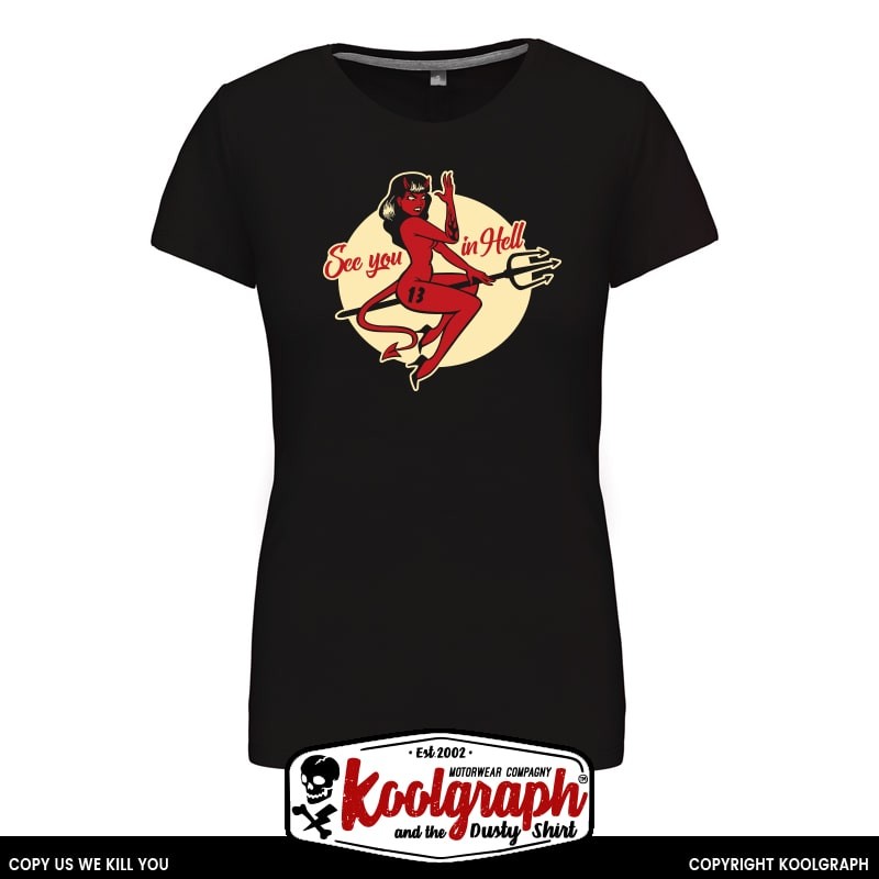 kustom kulture rockabilly tshirt femme koolgraph pin up devil diablesse