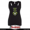 débardeur kustom kulture rockabilly tshirt femme koolgraph Skull Corset