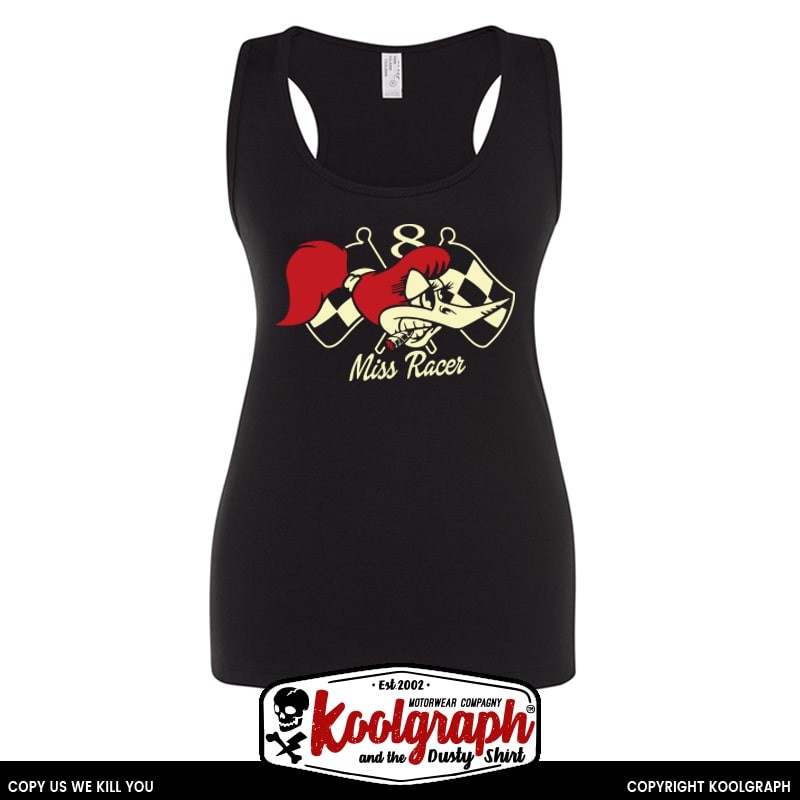 debardeur kustom kulture rockabilly tshirt femme koolgraph woody girl racer