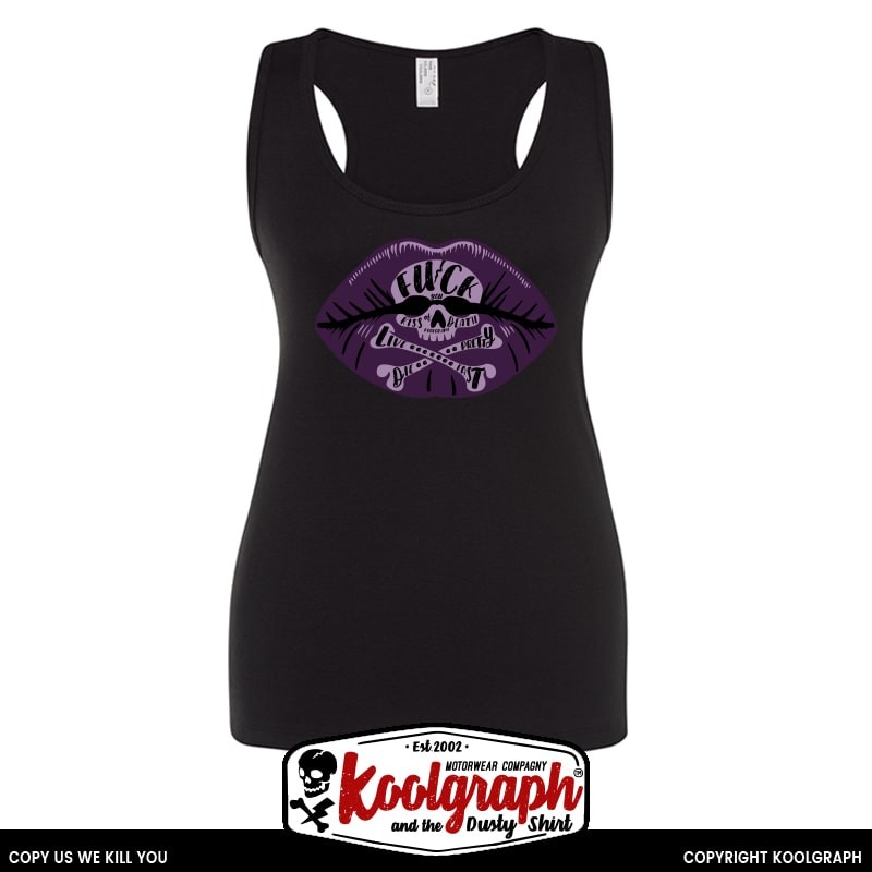 debardeur kustom kulture rockabilly tshirt femme koolgraph Death kiss