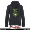 une veste capuche zippée kustom kulture rockabilly tshirt femme koolgraph Skull Corset