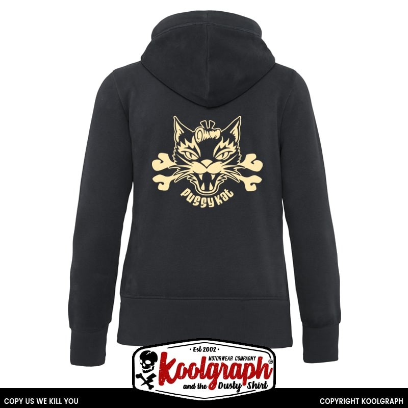une veste capuche zippée femme kustom kulture rockabilly koolgraph Pussy Kat