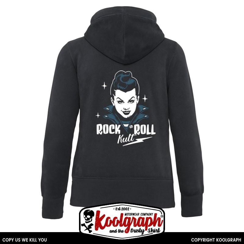 une veste capuche zippée kustom kulture rockabilly tshirt femme koolgraph skull Rock Kult
