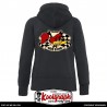 une veste capuche zippée kustom kulture rockabilly tshirt femme koolgraph miss woody racer