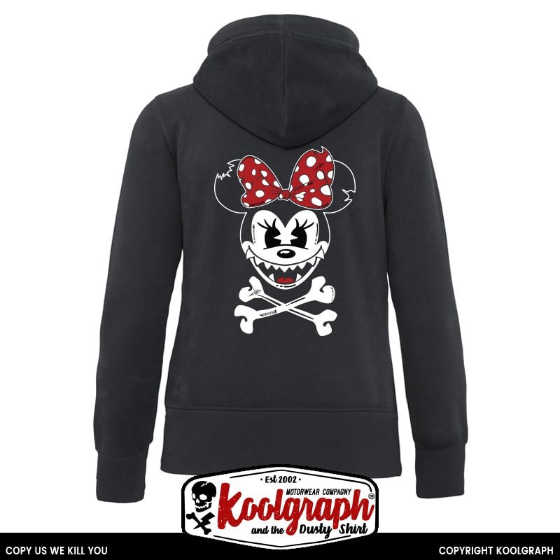 une veste capuche zippée kustom kulture rockabilly tshirt femme koolgraph minnie
