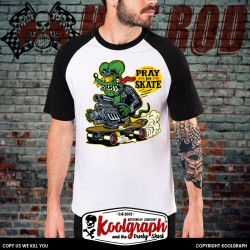 Tshirt baseball Rat Fink Skateboard